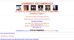 Desktop Screenshot of amphion-recordings.com