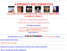 Tablet Screenshot of amphion-recordings.com